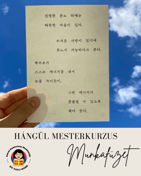 Kimchi Kisasszony Akadémiája - Hángül mesterkurzus Munkafüzet