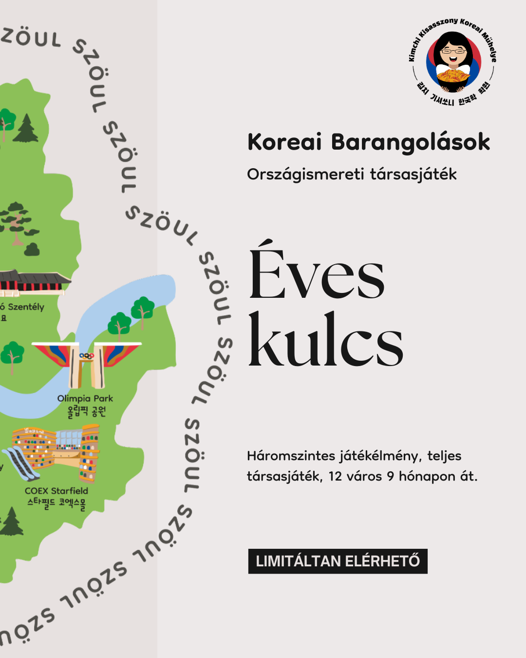 Koreai Barangolások országismereti társasjáték - Éves Kulcs