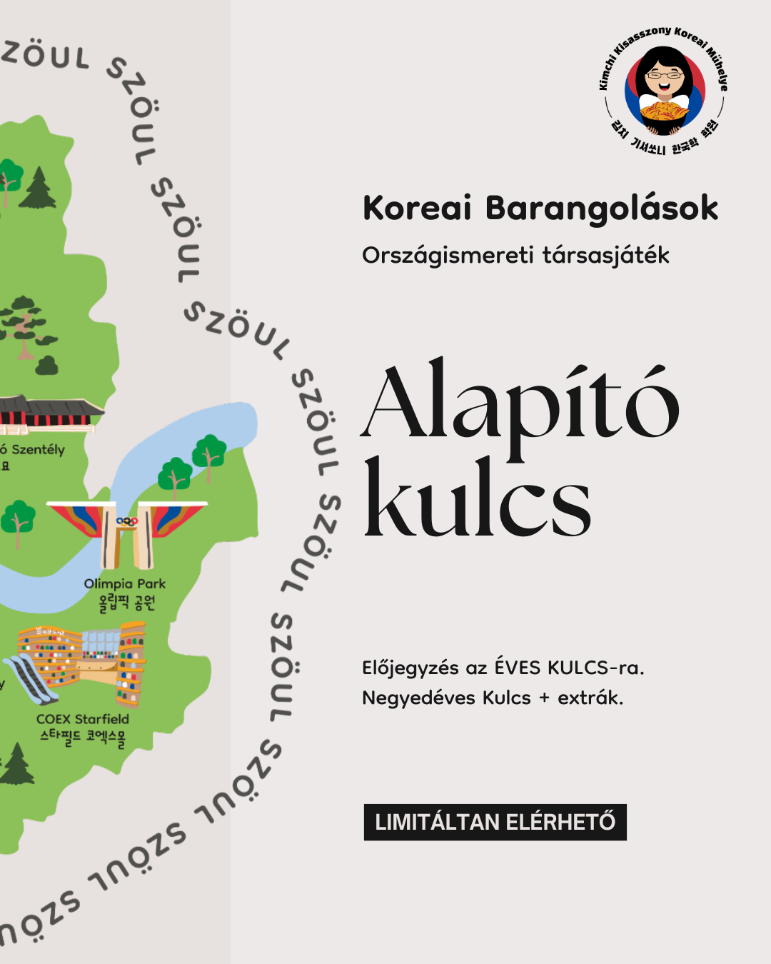 Koreai Barangolások országismereti társasjáték - Alapító Kulcs